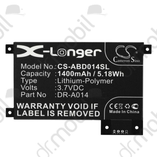 Akkumulátor Amazon Kindle Touch 1400 mAh LI-Polymer (170-1056-00 kompatibilis) CS-ABD014SL